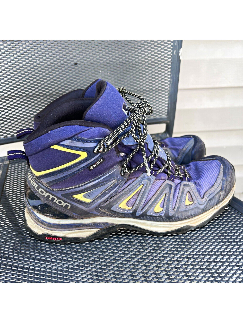 Salomon Men's Mid Hiking Boots Blue/Gray/Yellow US 11
